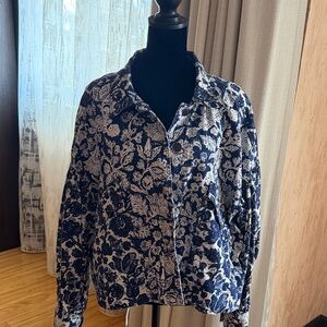 Ulla Johnson Blue and White Jean Jacket